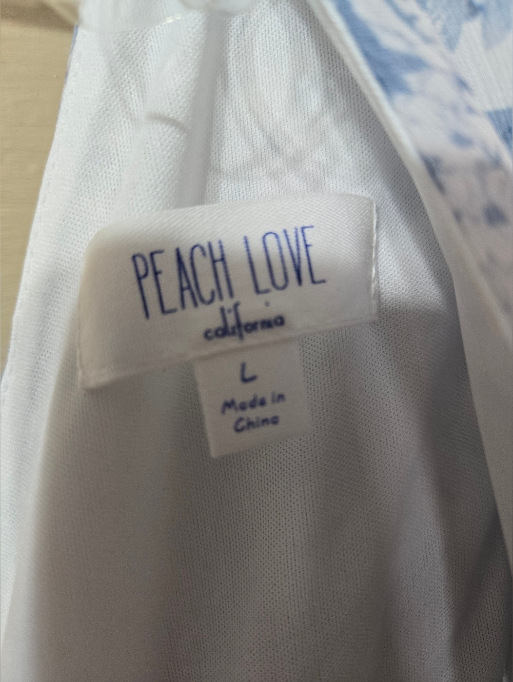 Peach Love California Cottage Blue White V-Neck Flutter Sleeve Maxi Dress - Picture 6 of 6